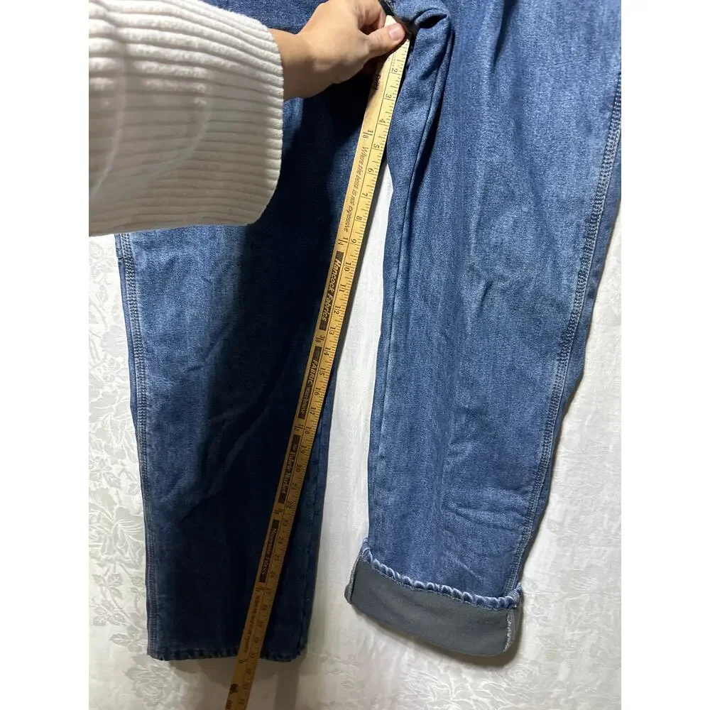Wrangler Carpenter Jeans 36x34 Fleece Lined Blue Denim Vintage Grunge